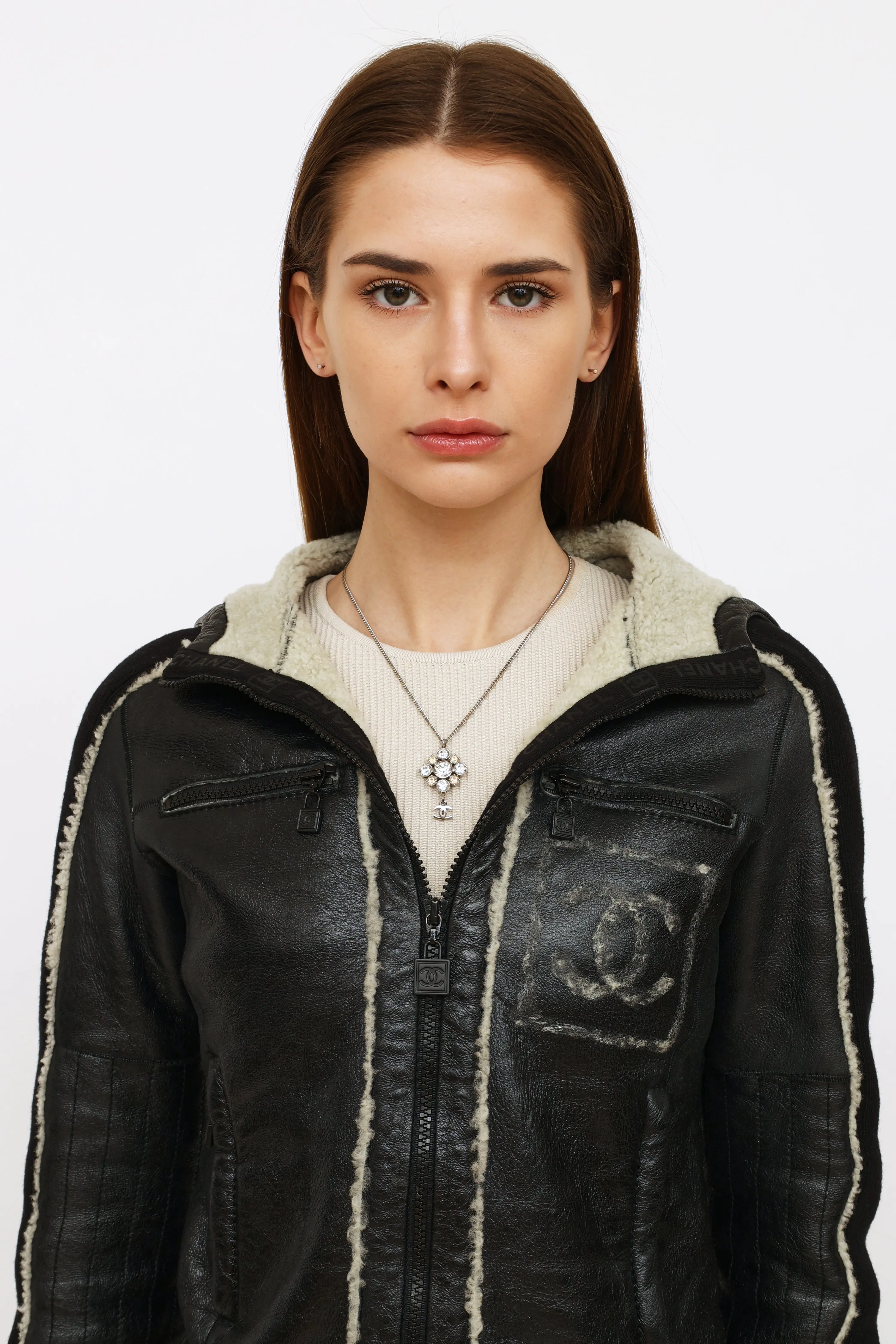 2008 Black Leather & Shearling Jacket