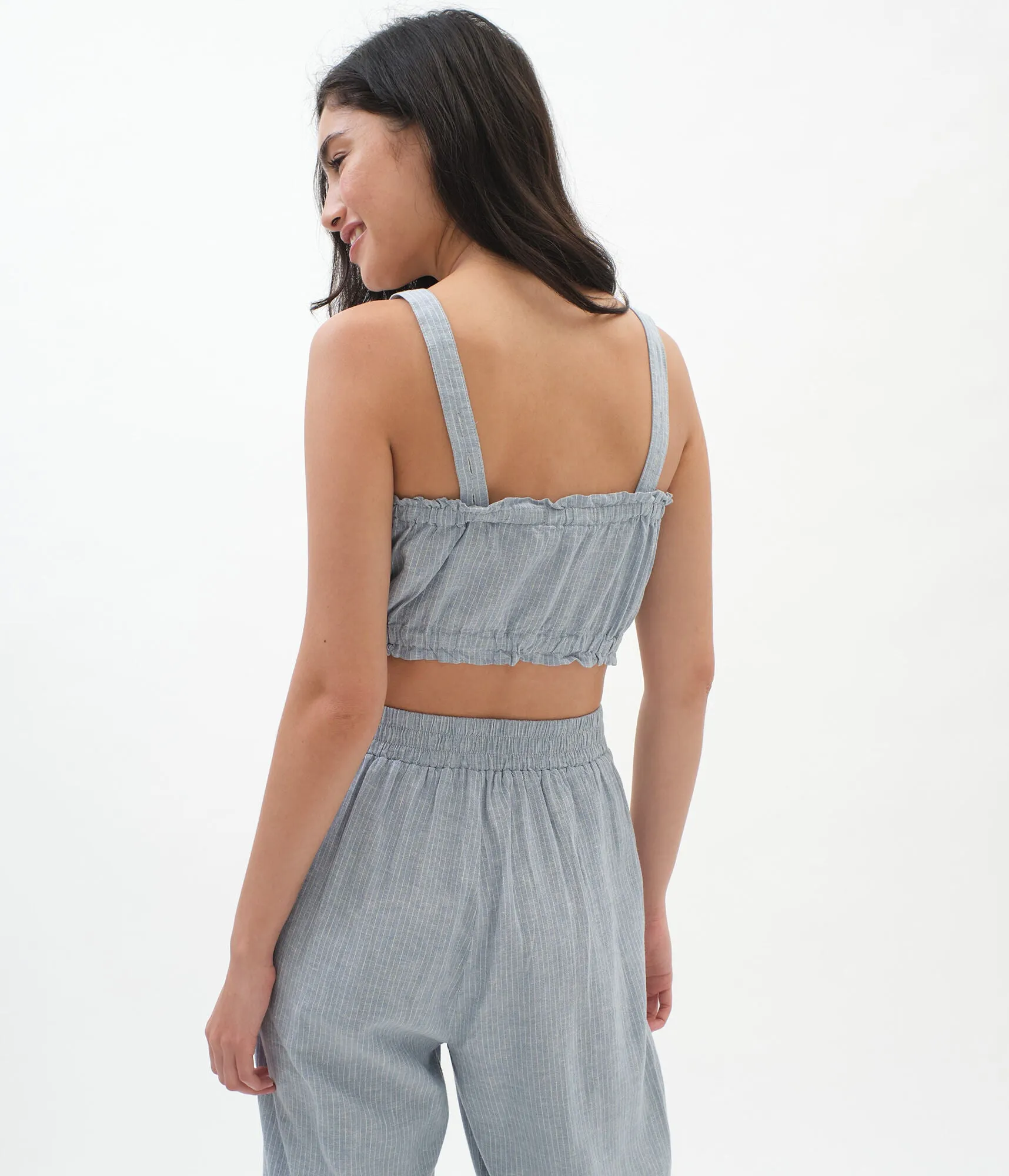 Aeropostale Pinstripe Crop Top***