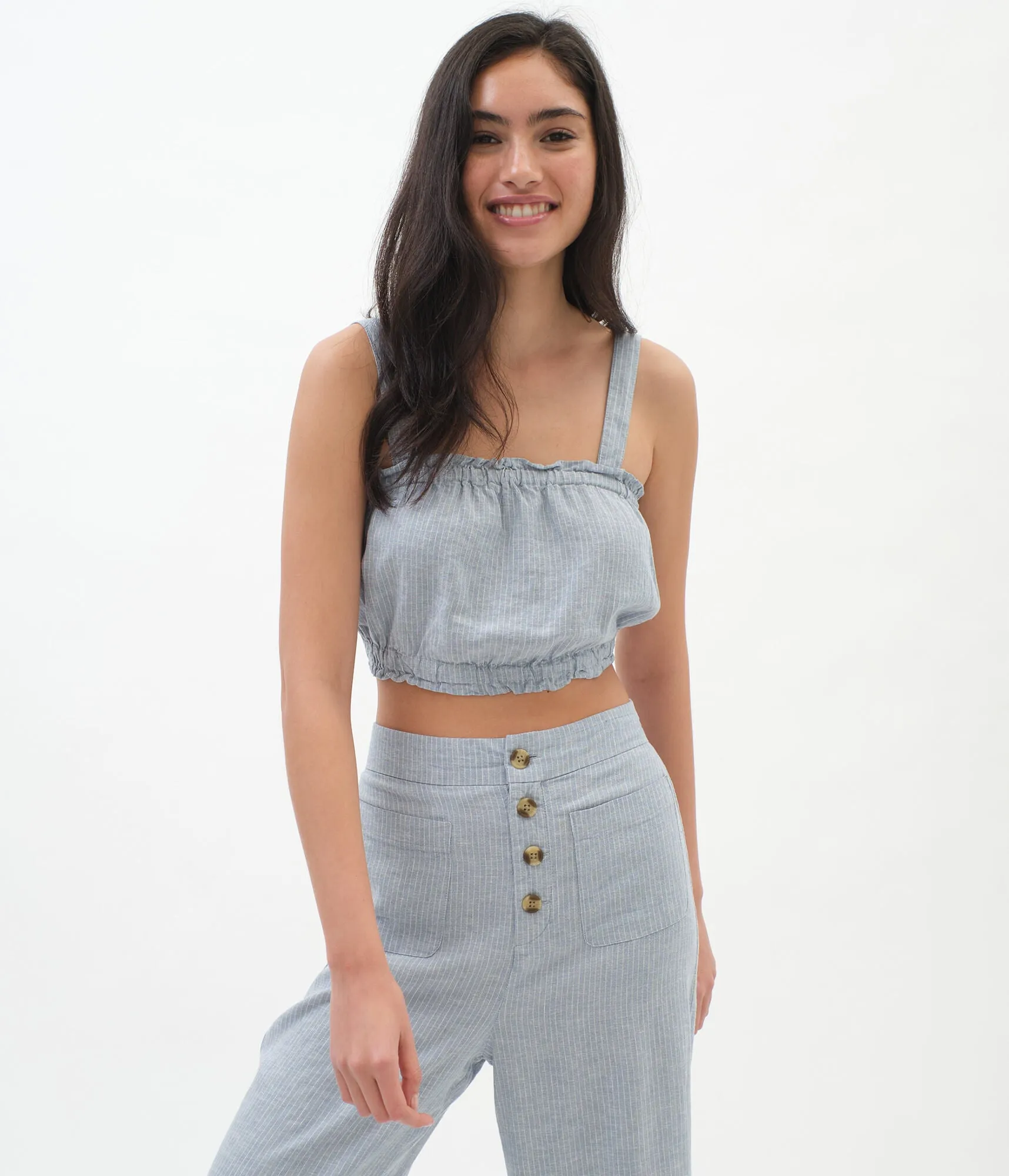 Aeropostale Pinstripe Crop Top***