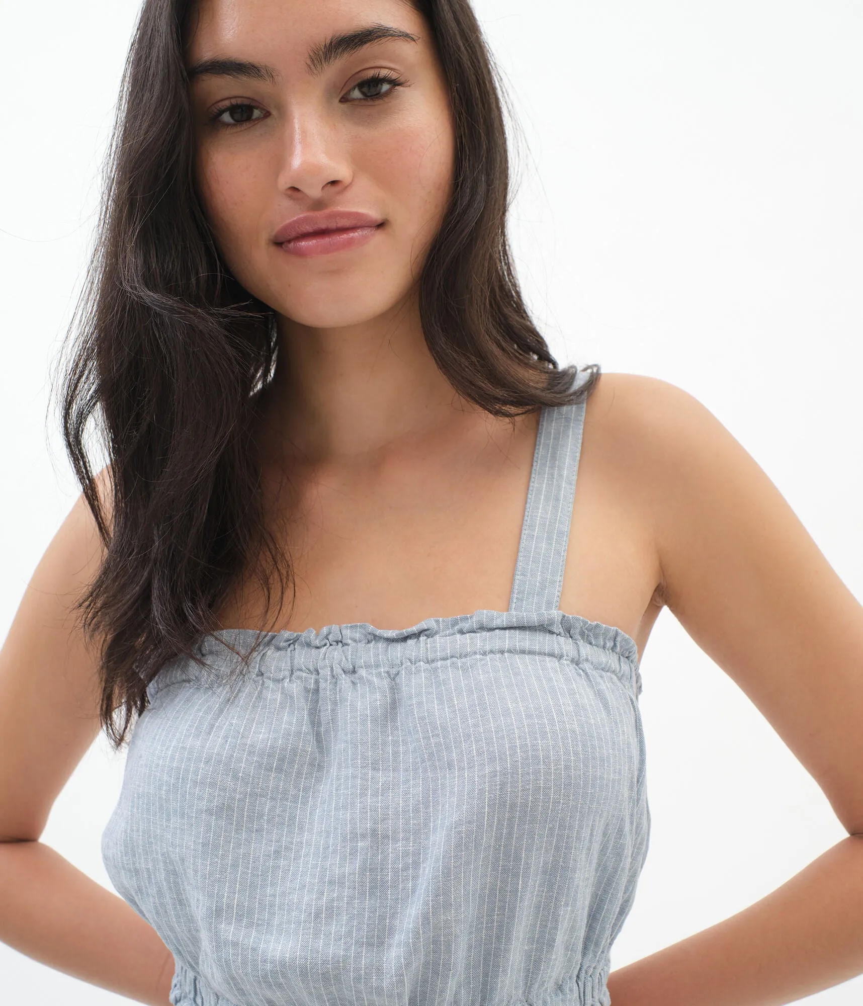 Aeropostale Pinstripe Crop Top***