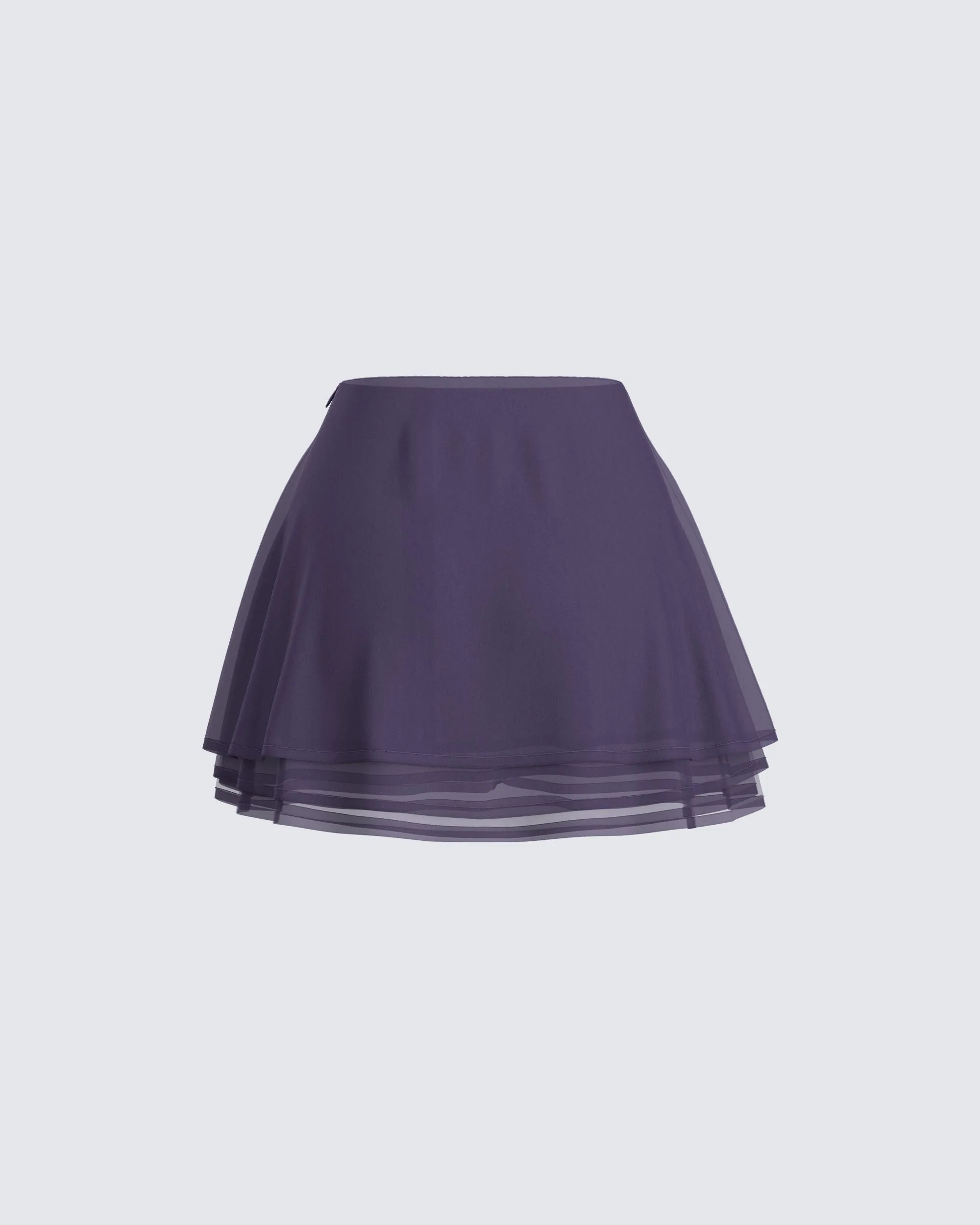 Arpana Charcoal Layered Mini Skirt