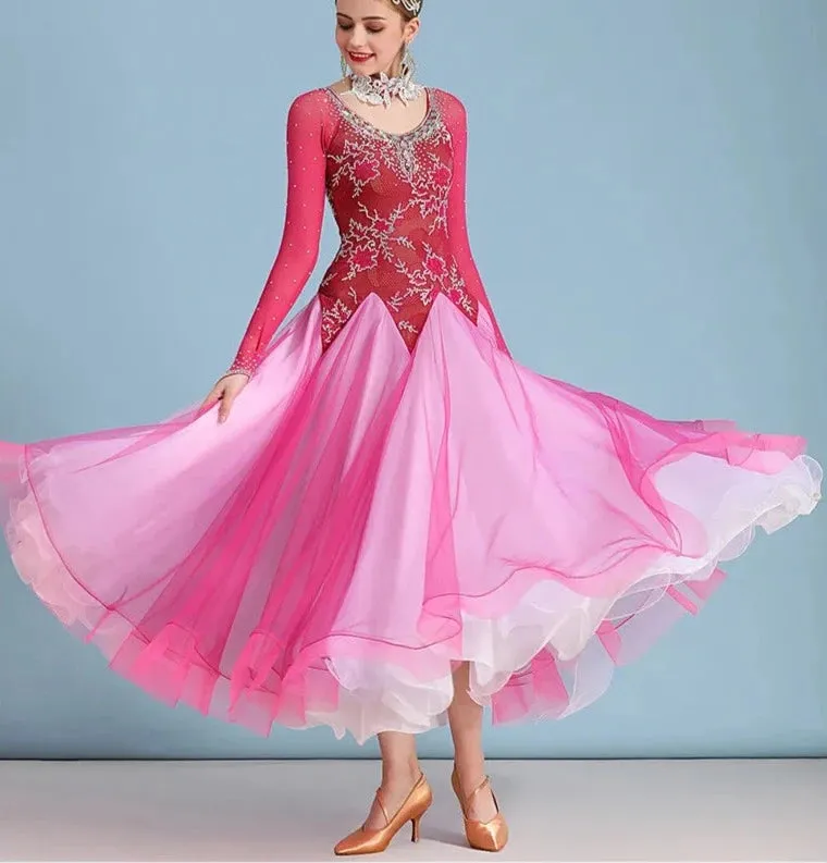 Ballroom Dance Competition Dress Waltz Dresses  For Women