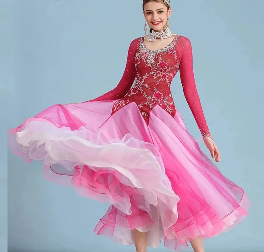 Ballroom Dance Competition Dress Waltz Dresses  For Women