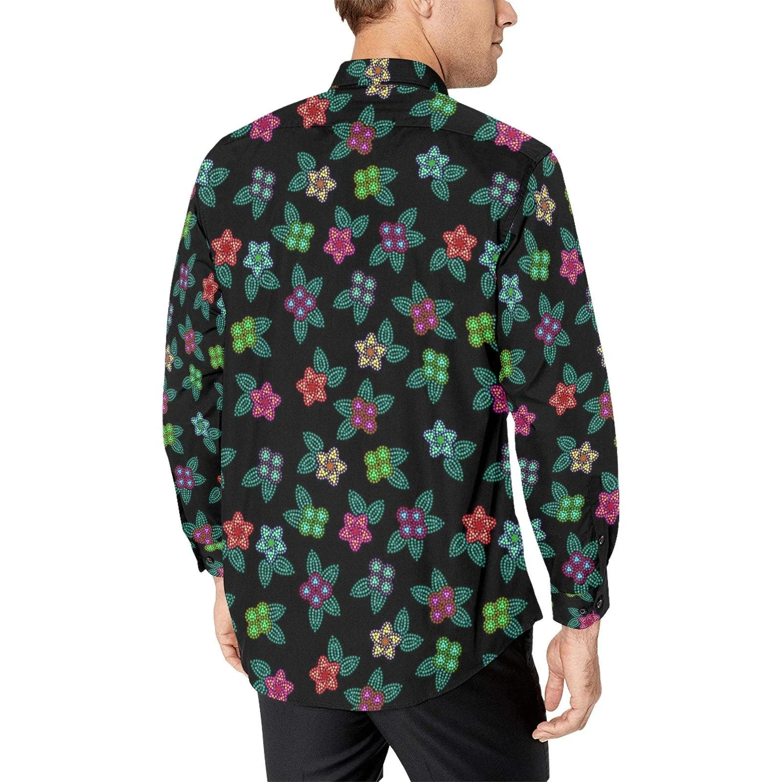 Berry Flowers Dress Shirt