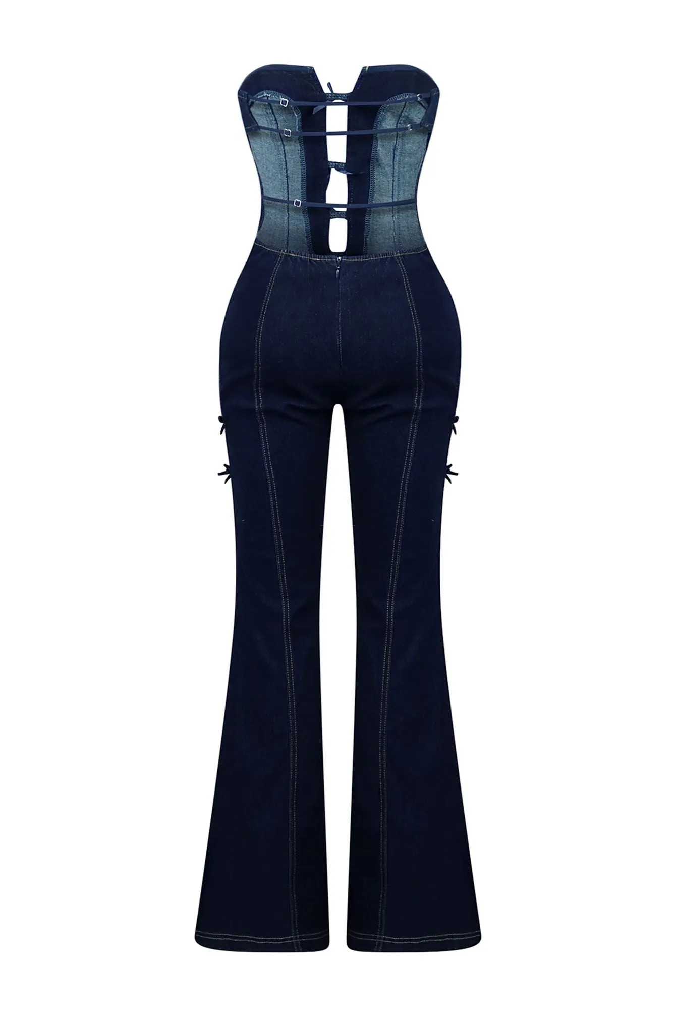 Bobbie Cut Out Tube Flare Jumpsuit