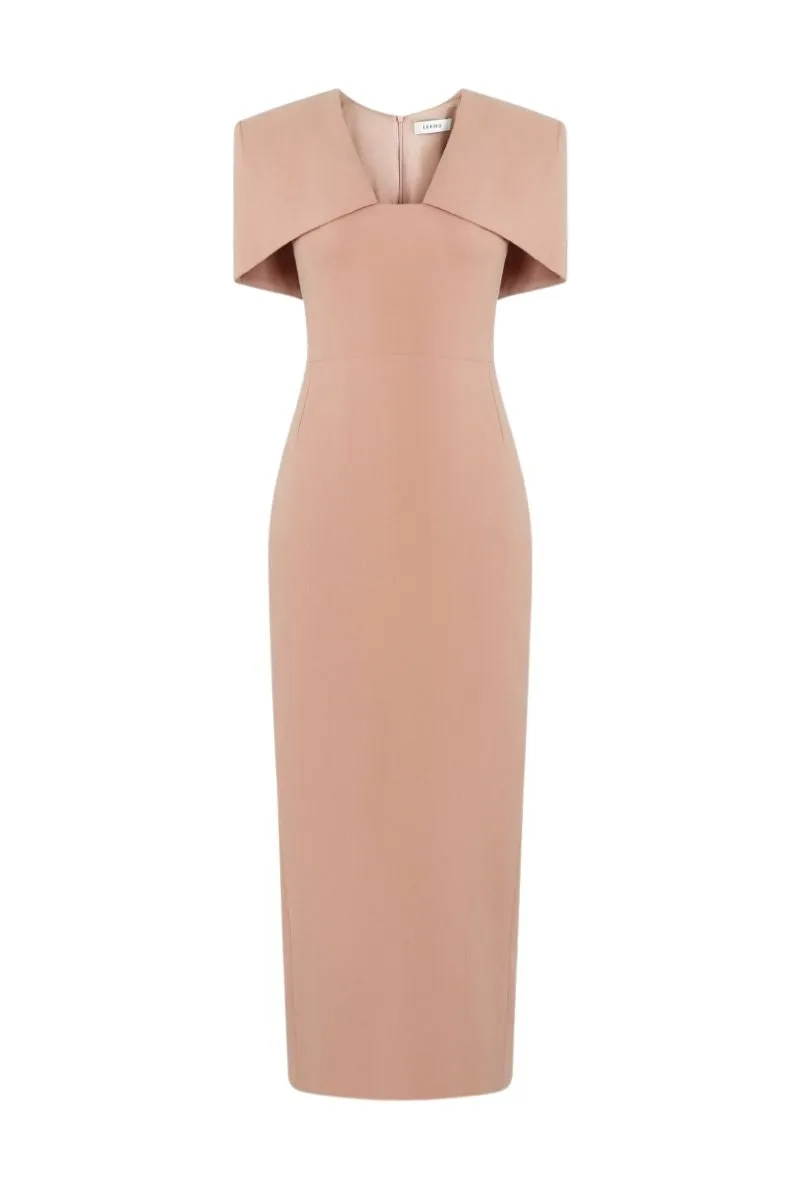 BURFORD CORAL MIDI DRESS