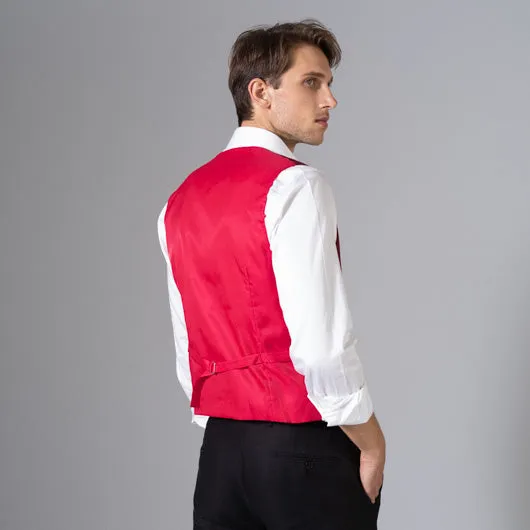 Canterbury Red Linen Waistcoat