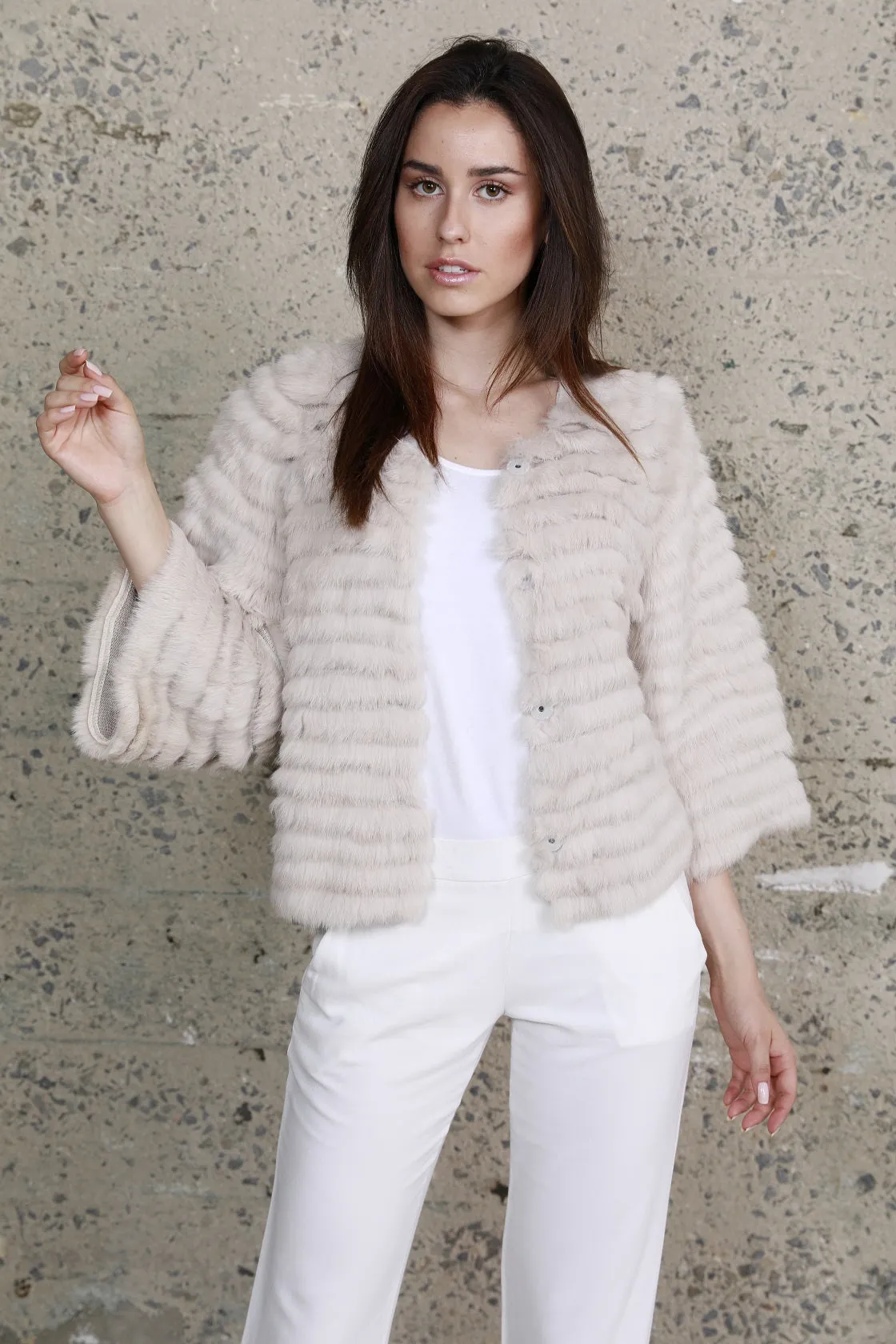 Cropped Fur Jacket