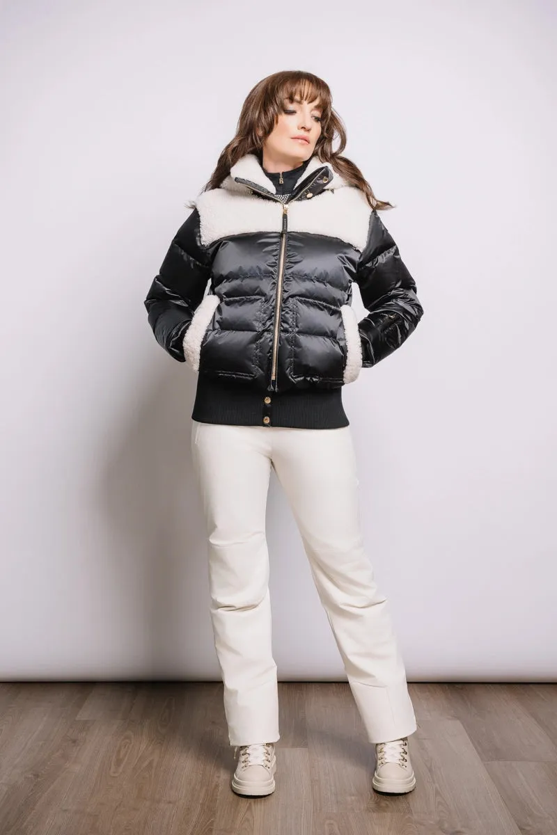 Dia Down & Shearling Ski Jacket