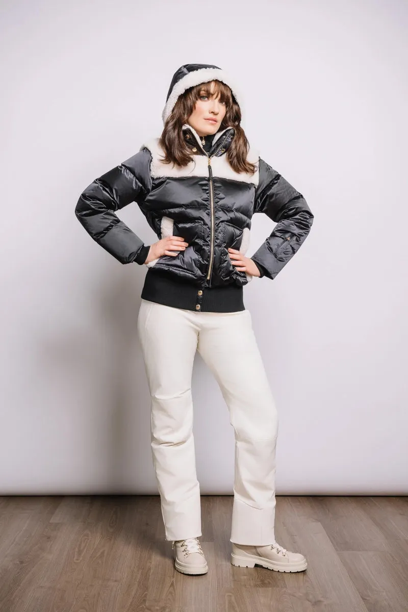 Dia Down & Shearling Ski Jacket