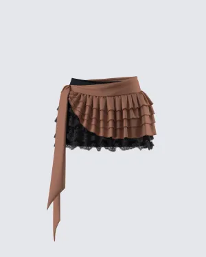 Dovie Multi Ruffle Layered Skirt