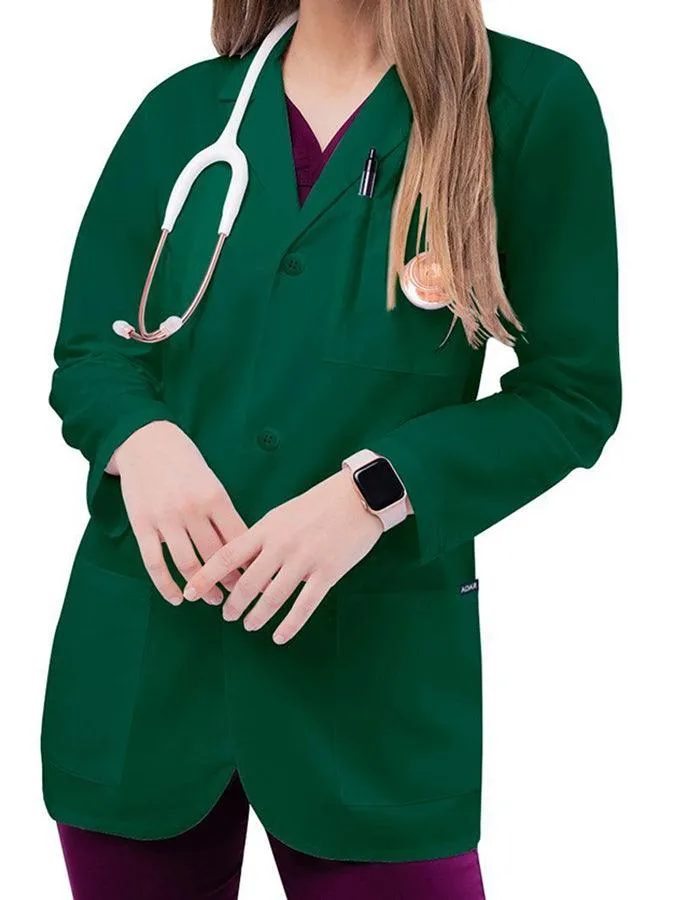 Free Embroidery Adar 31 Inch Unisex Three Pocket Consultation Short Lab Coat