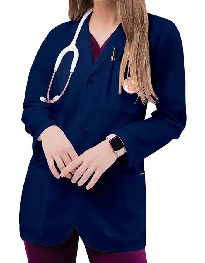 Free Embroidery Adar 31 Inch Unisex Three Pocket Consultation Short Lab Coat