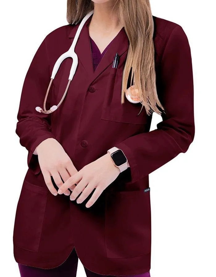 Free Embroidery Adar 31 Inch Unisex Three Pocket Consultation Short Lab Coat