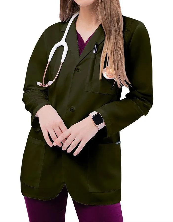 Free Embroidery Adar 31 Inch Unisex Three Pocket Consultation Short Lab Coat