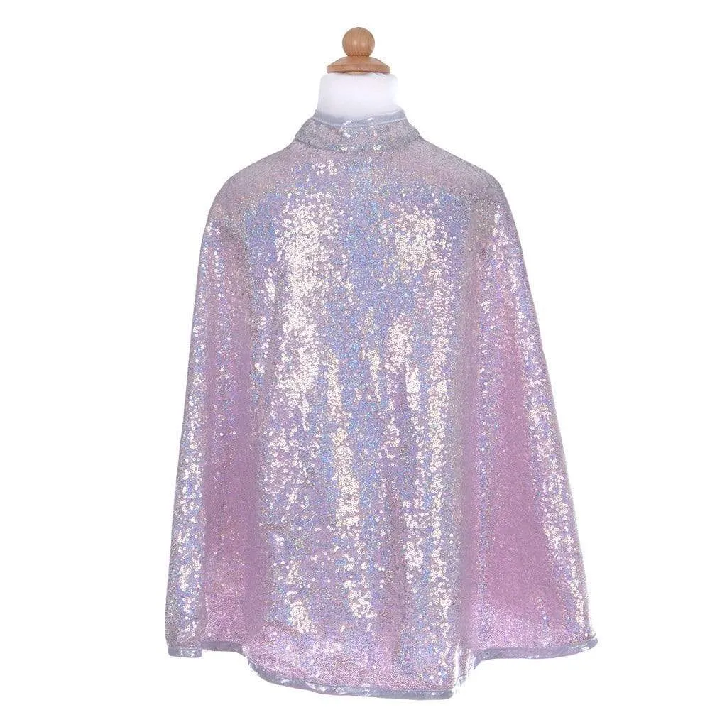 Great Pretenders Reversible Sequins Cape – Silver