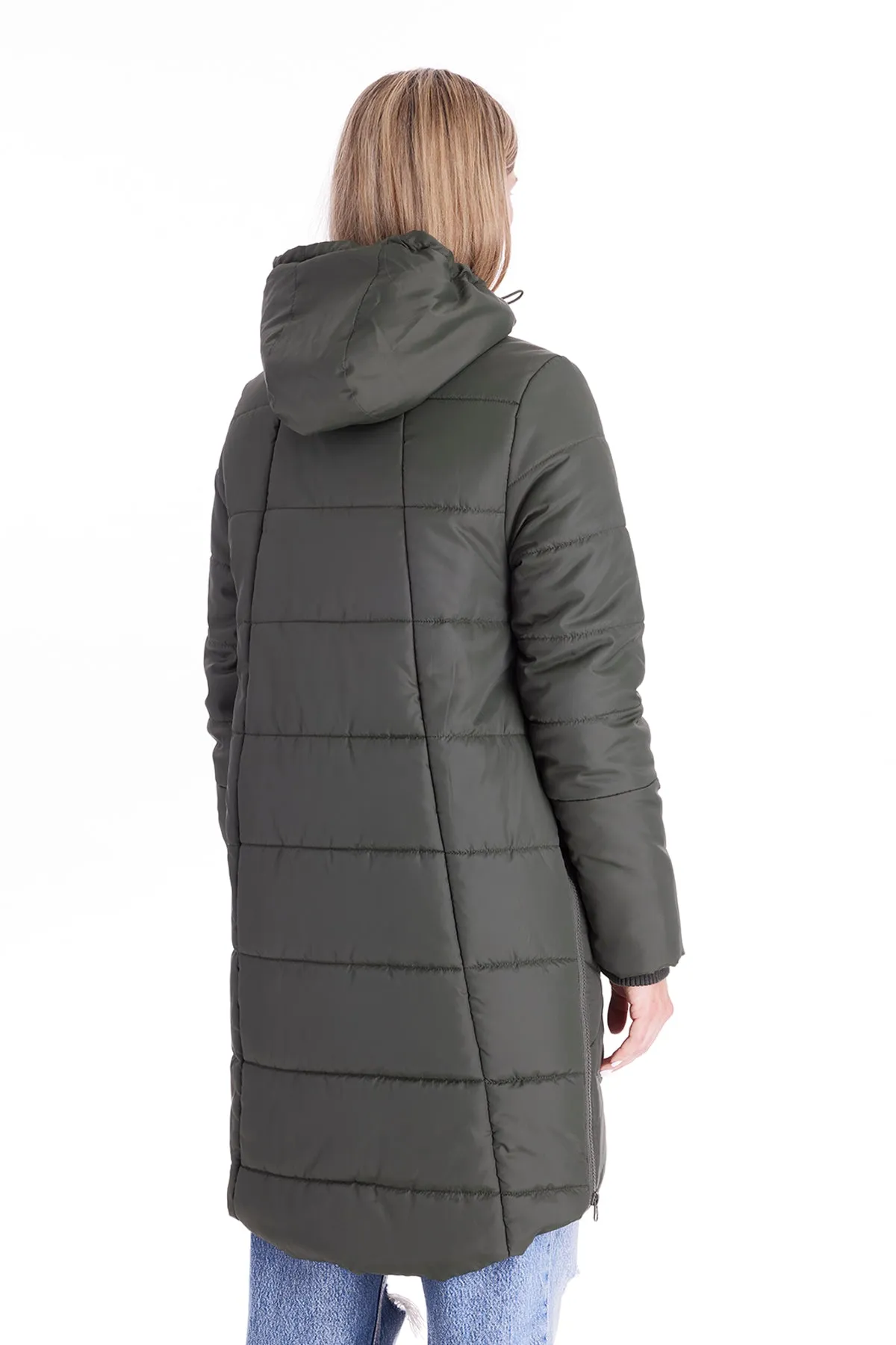 Harper 3 in 1 Maternity Coat Cocoon Mid Thigh