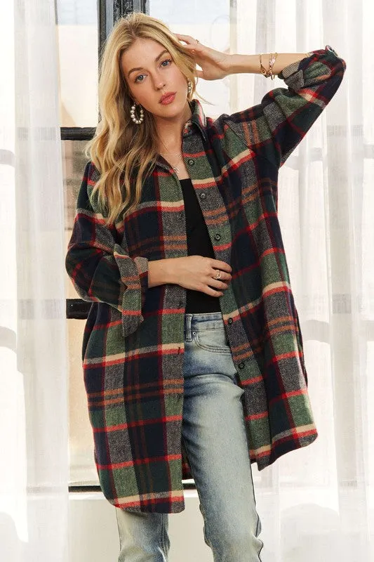 Holiday Plaid Classic Flannel Shacket