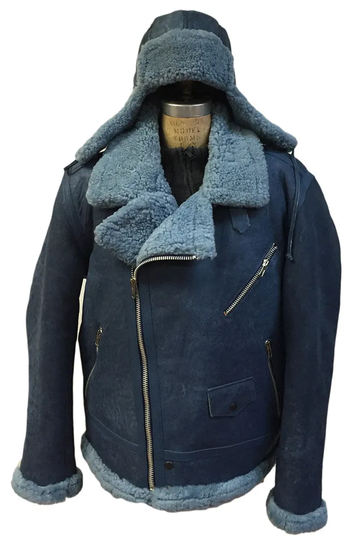 Jakewood - Shearling & Cow Racing Aviator Jacket