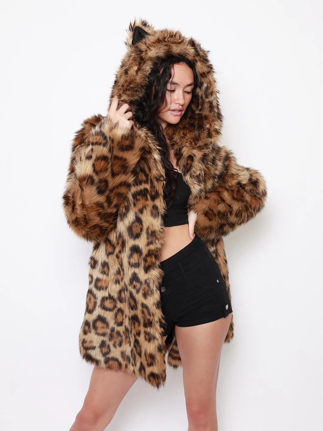 Javan Leopard Classic Faux Fur Coat *Almost Purfect*  | Women's