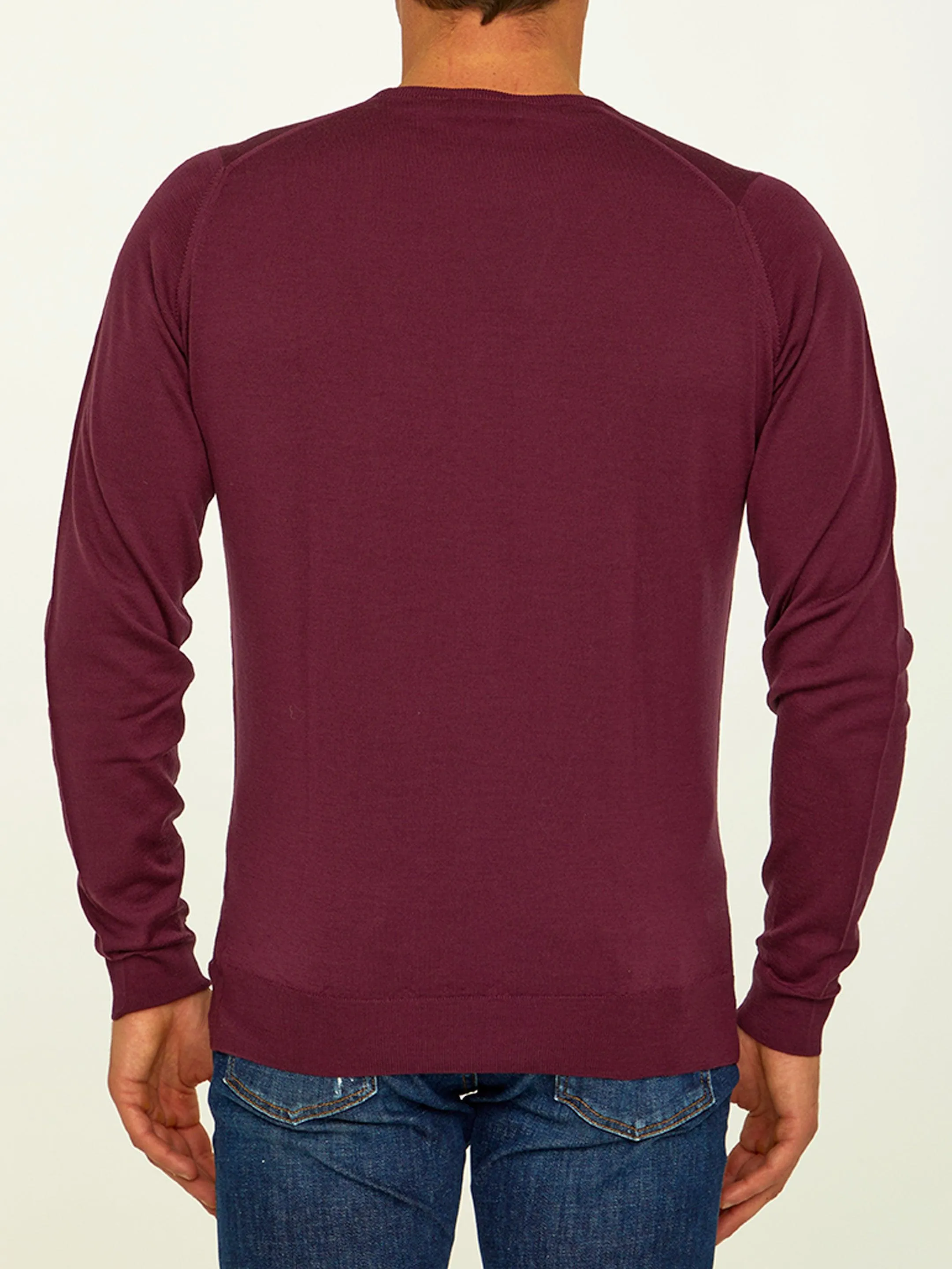 John Smedley Plum-colored Merino Jumper