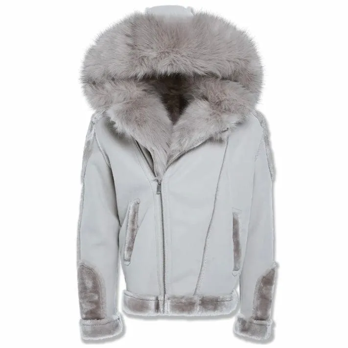 Jordan Craig El Jefe Shearling Moto Jacket (Arctic Wolf) - 91625