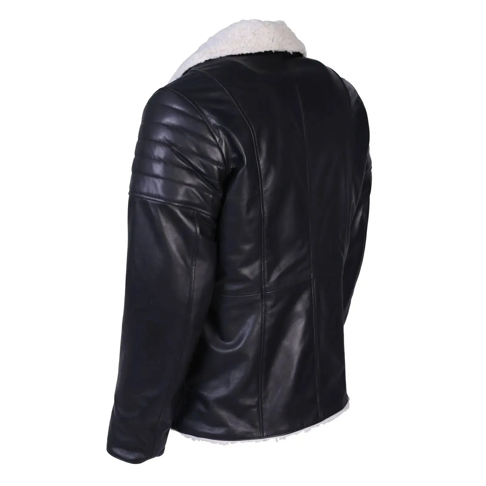 Men's Luxurious Curly Fur Shearling Leather Jacket