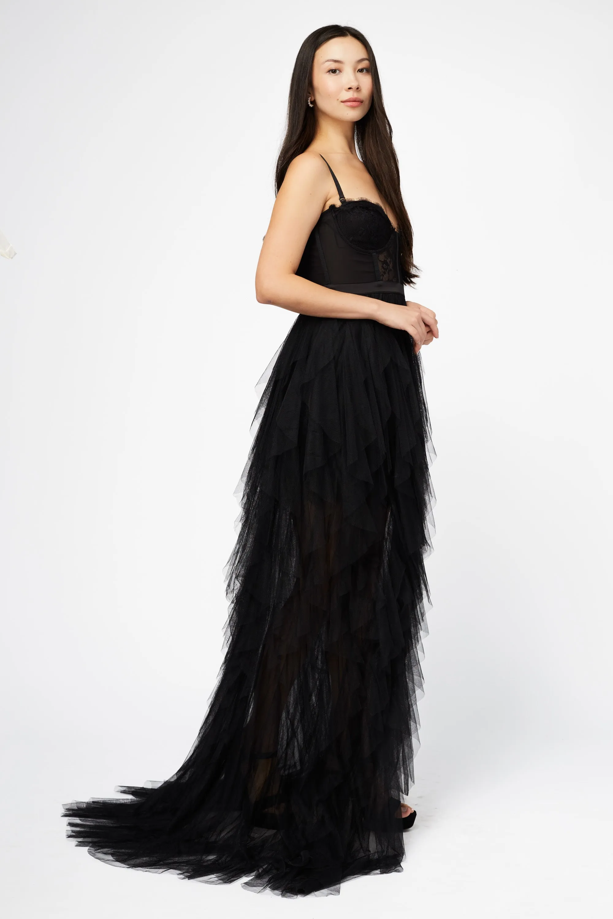 Miley Tulle Lace Maxi Dress