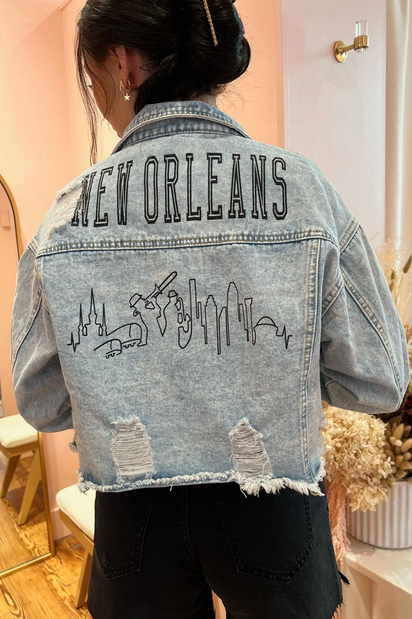 New Orleans Skyline Denim Jacket