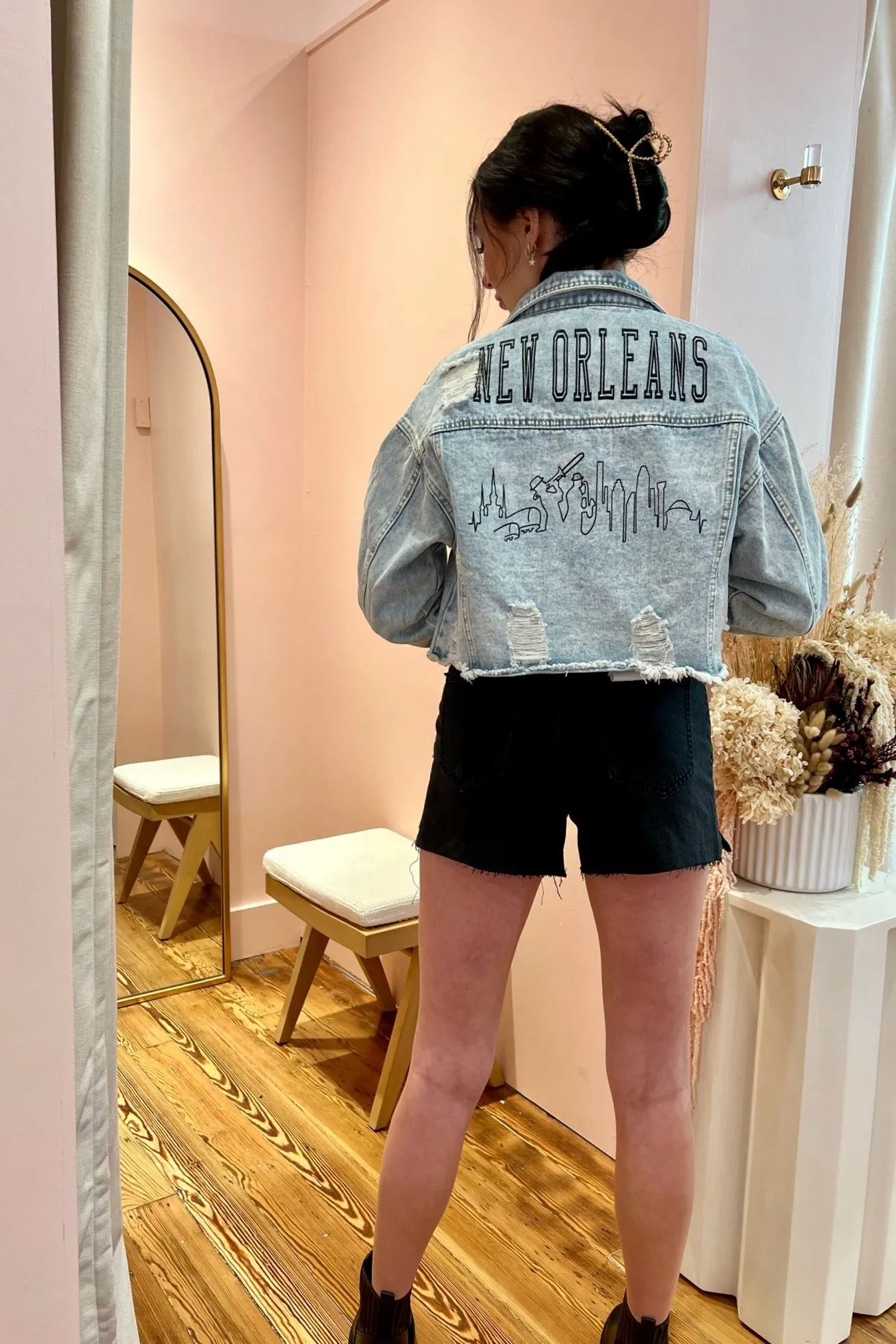 New Orleans Skyline Denim Jacket