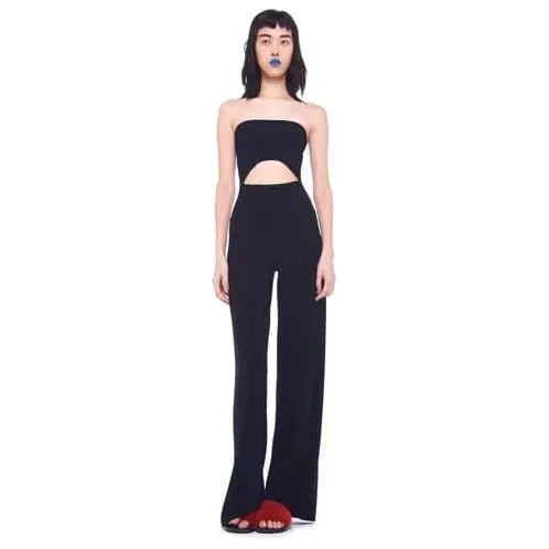 Norma Kamali Strapless Cut Out Jumpsuit