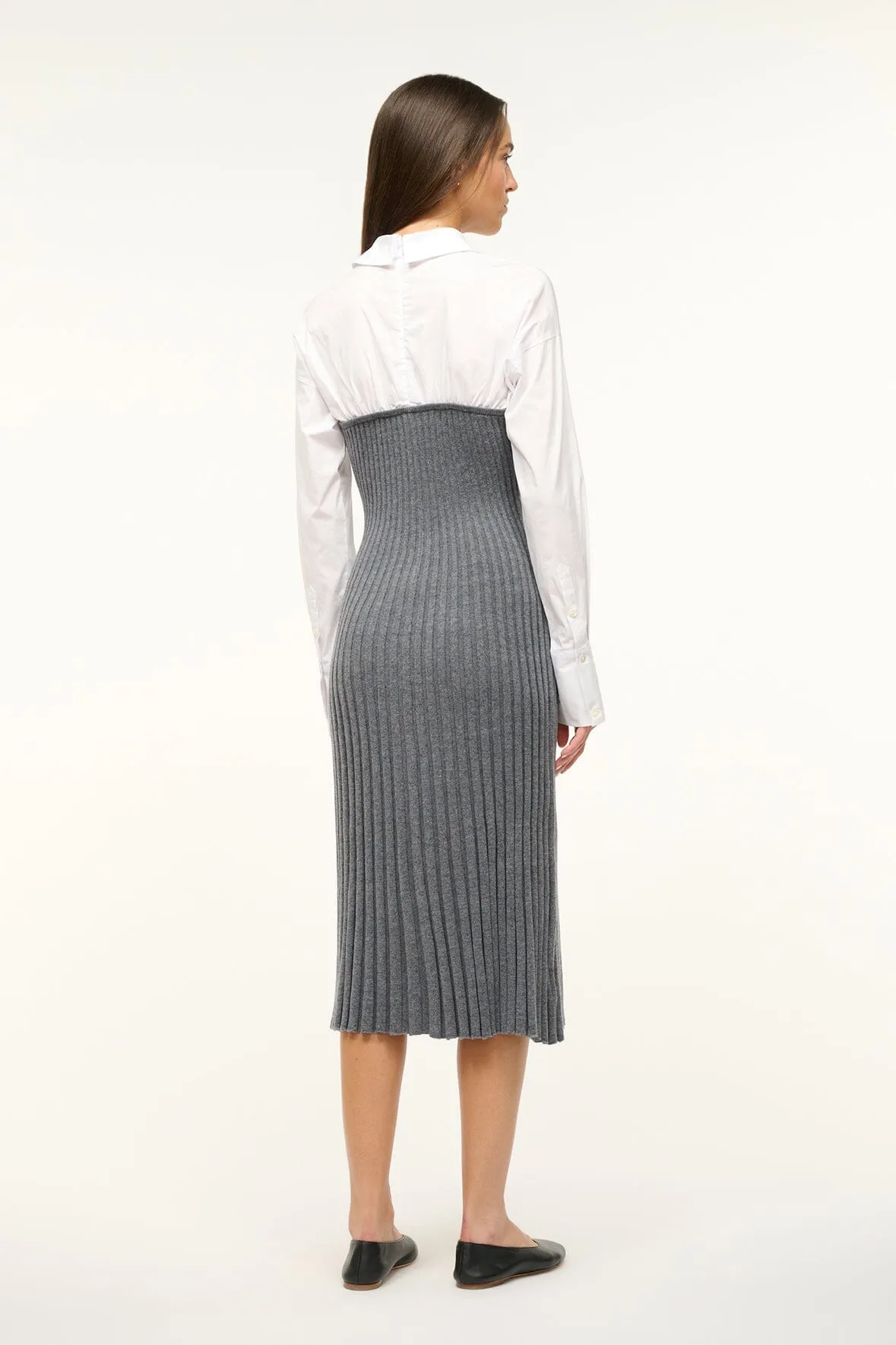 O'KEEFE DRESS | CHARCOAL WHITE