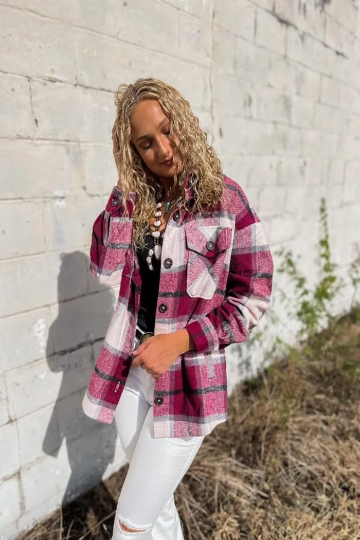 Oversized Yarn Dyed Plaid Shacket