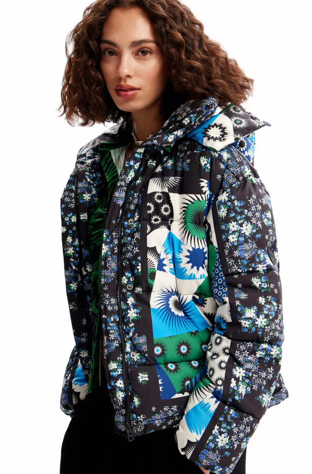 Padded patchwork jacket