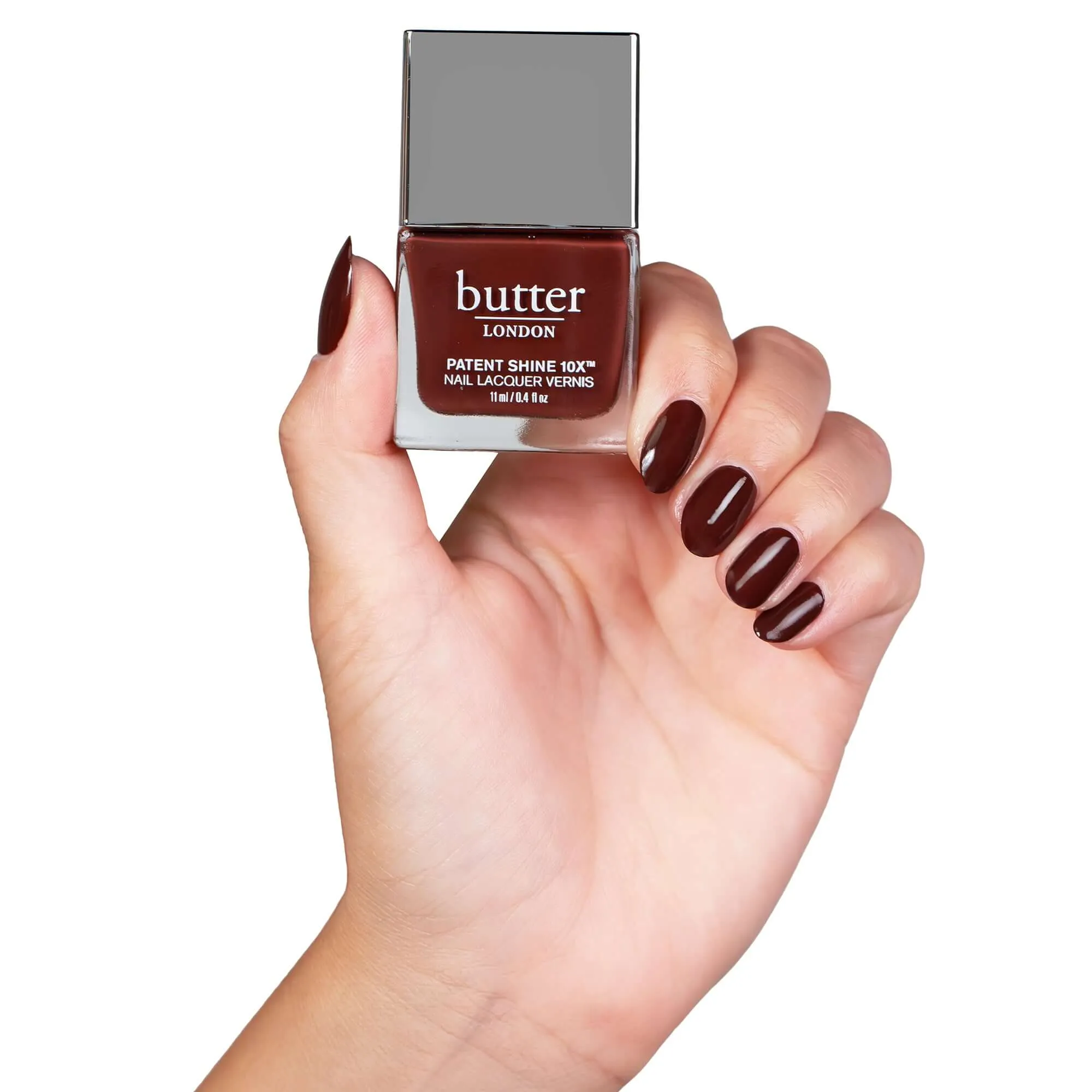 Patent Shine 10X Nail Lacquer - Boozy Chocolate, 0.2 fl oz