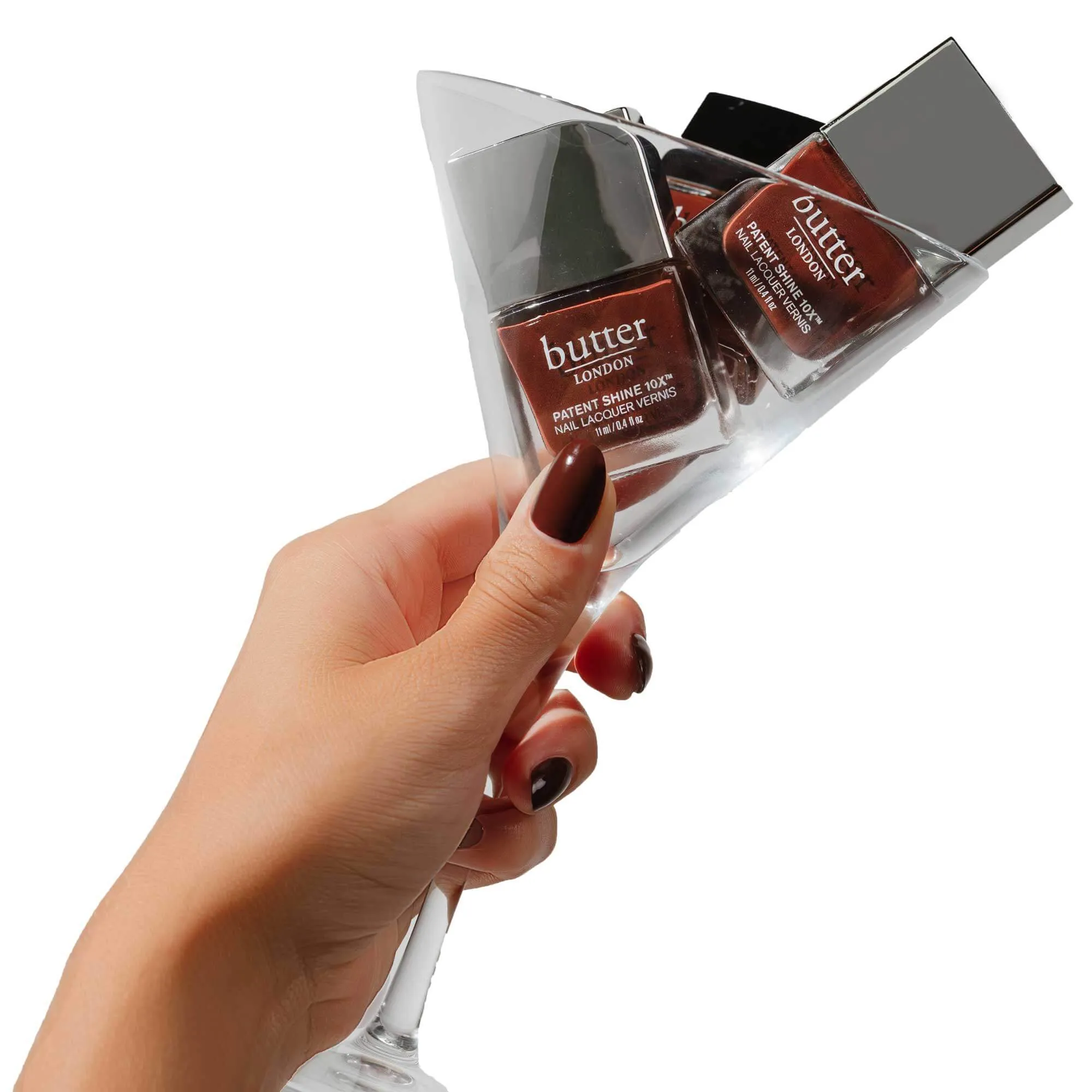 Patent Shine 10X Nail Lacquer - Boozy Chocolate, 0.2 fl oz