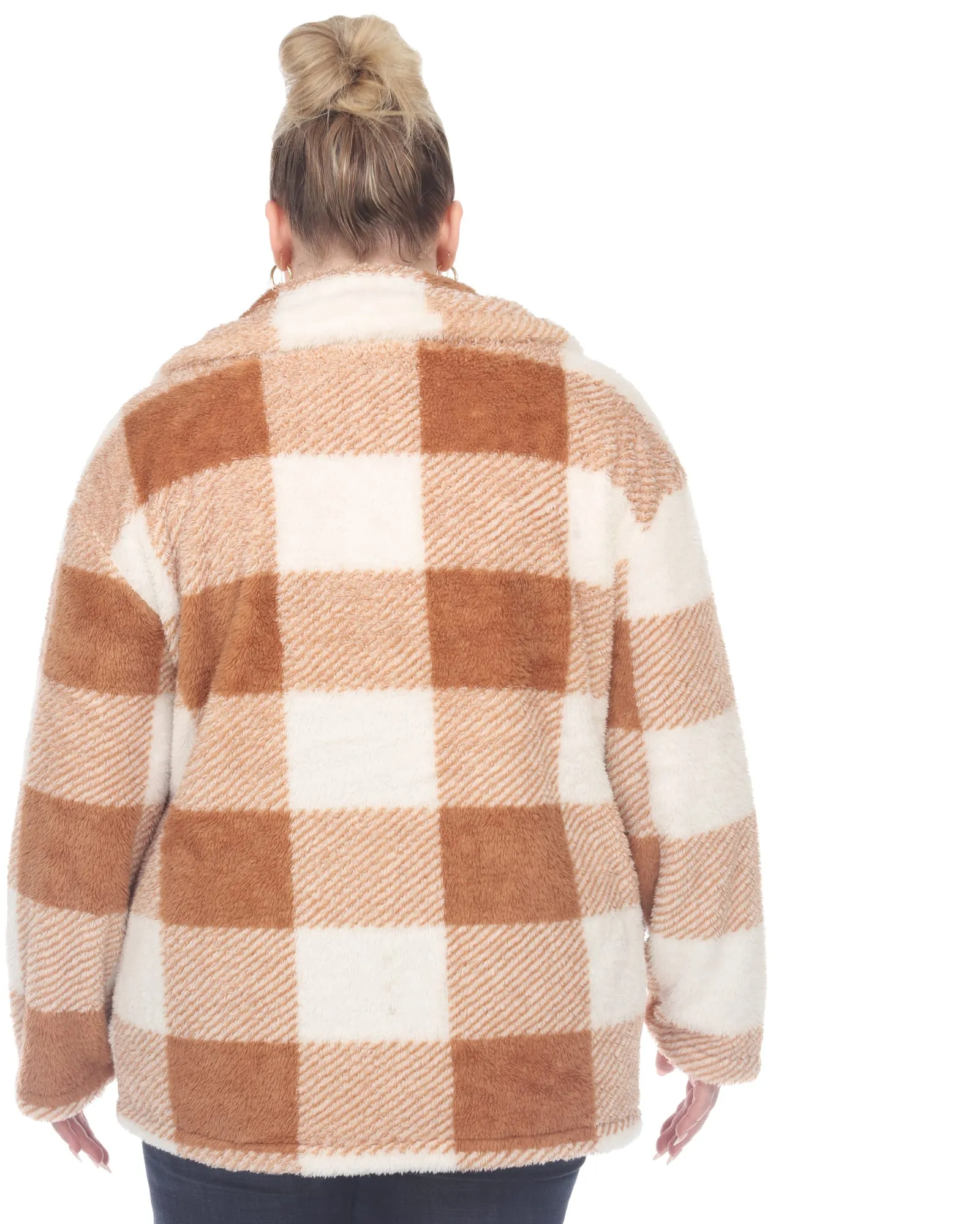 Plaid Shacket | Coffee/White