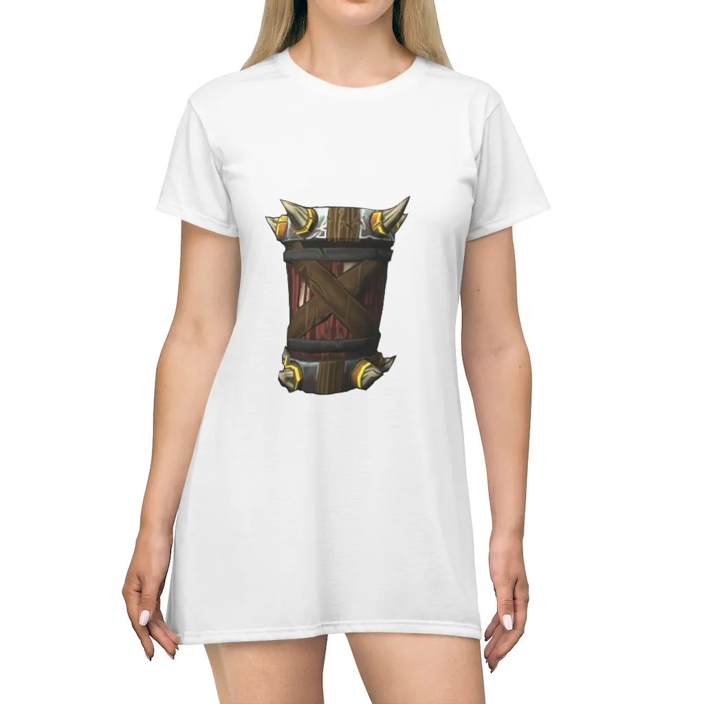 Raptor Barrel All Over Print T-Shirt Dress