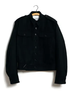 SANDER 28-30-2 | Short Utility Jacket | Black Wool