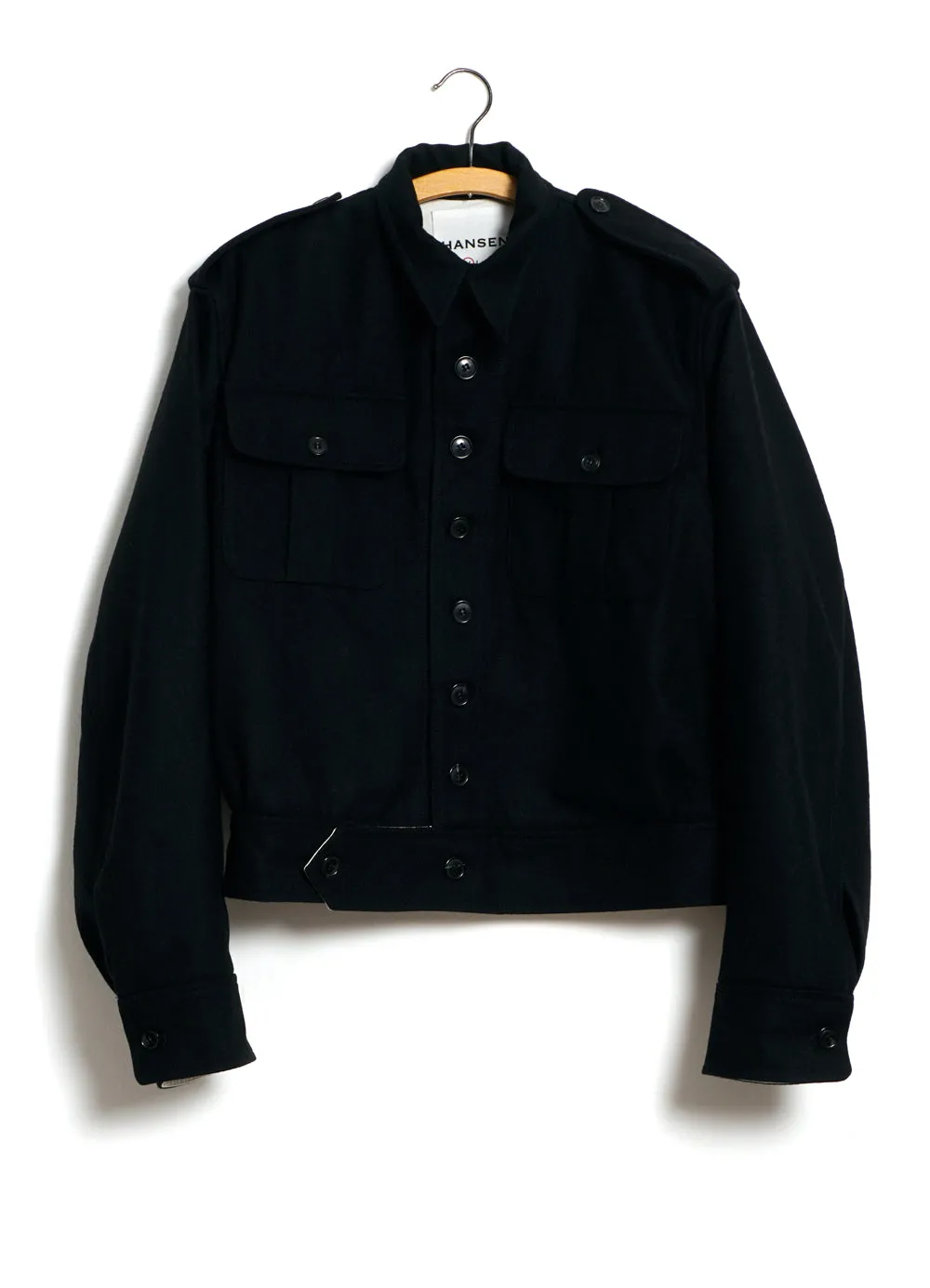 SANDER 28-30-2 | Short Utility Jacket | Black Wool