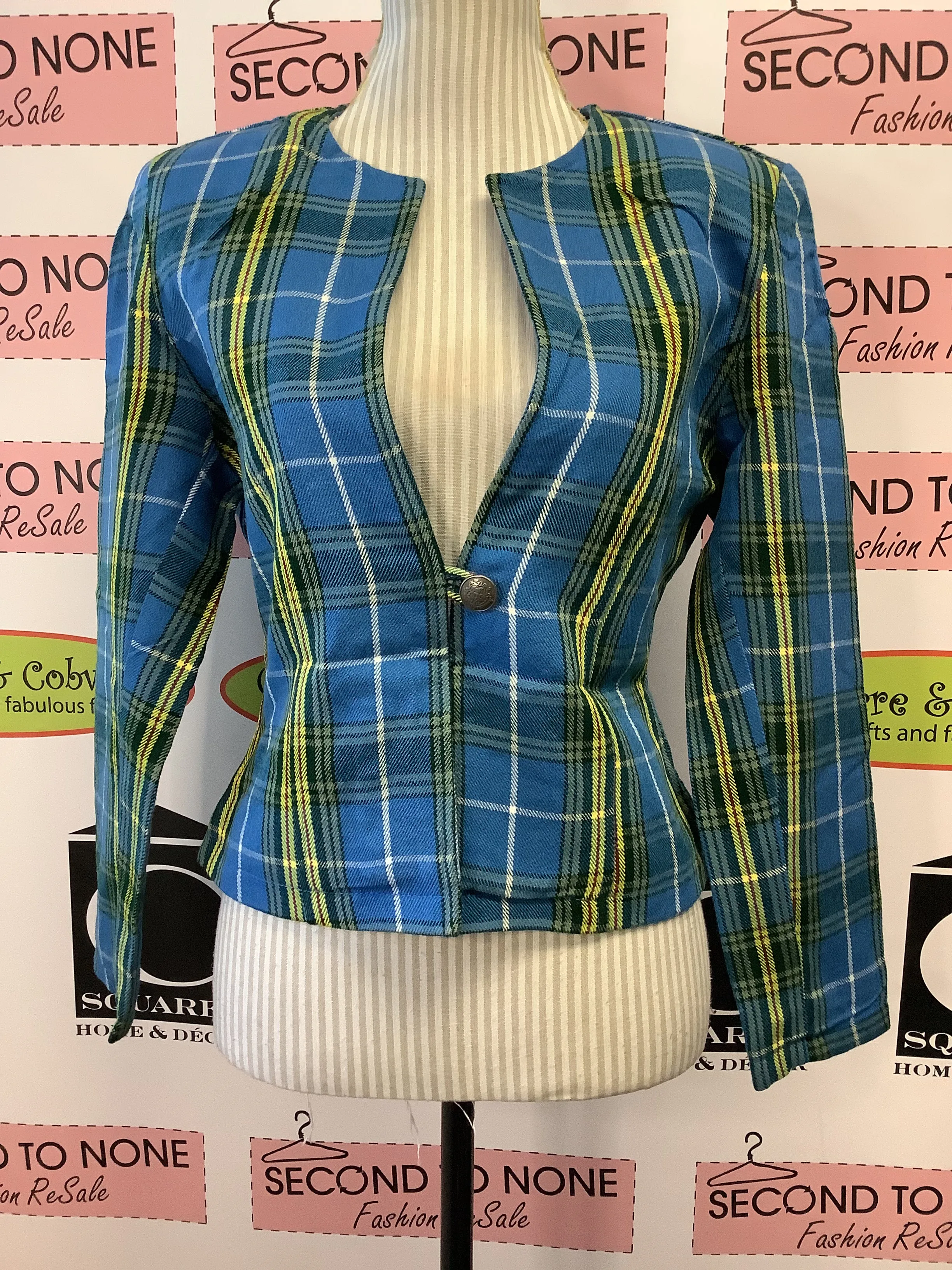 Scottish Tartan Cropped Jacket (2 Tartan Colours)