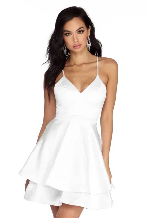 Sheila Satin Queen Skater Dress