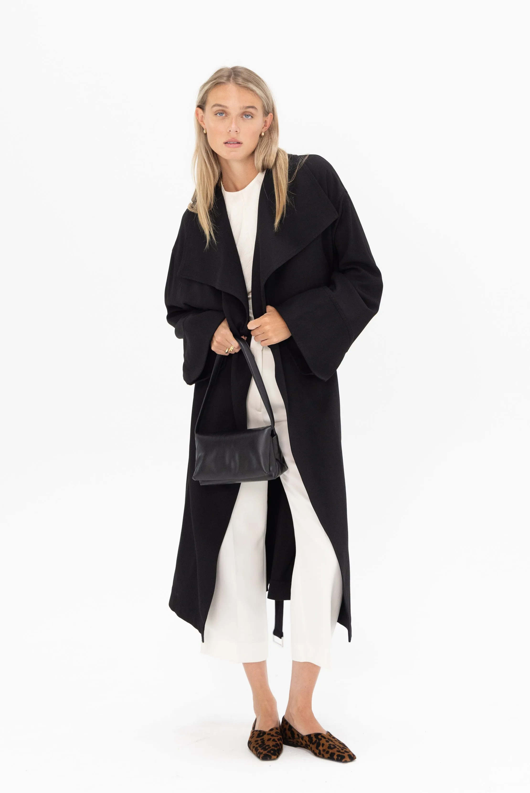 Signature Twill Coat, Black