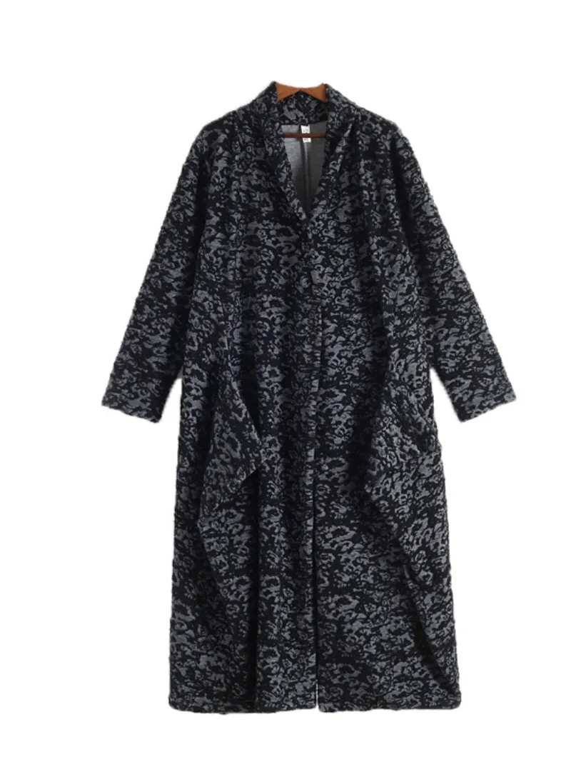 spring and autumn open style cardigan coat dress with side pockets