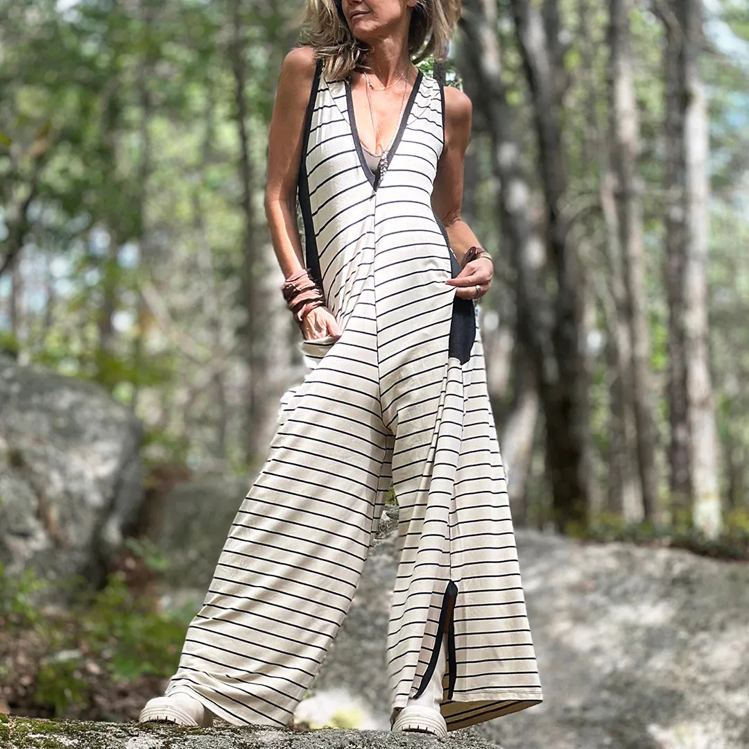 stripe FARMER jumpsuit