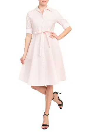 Stylish Sharagano Shirt Dress in Rapture Rose - Cotton Crepe Blend