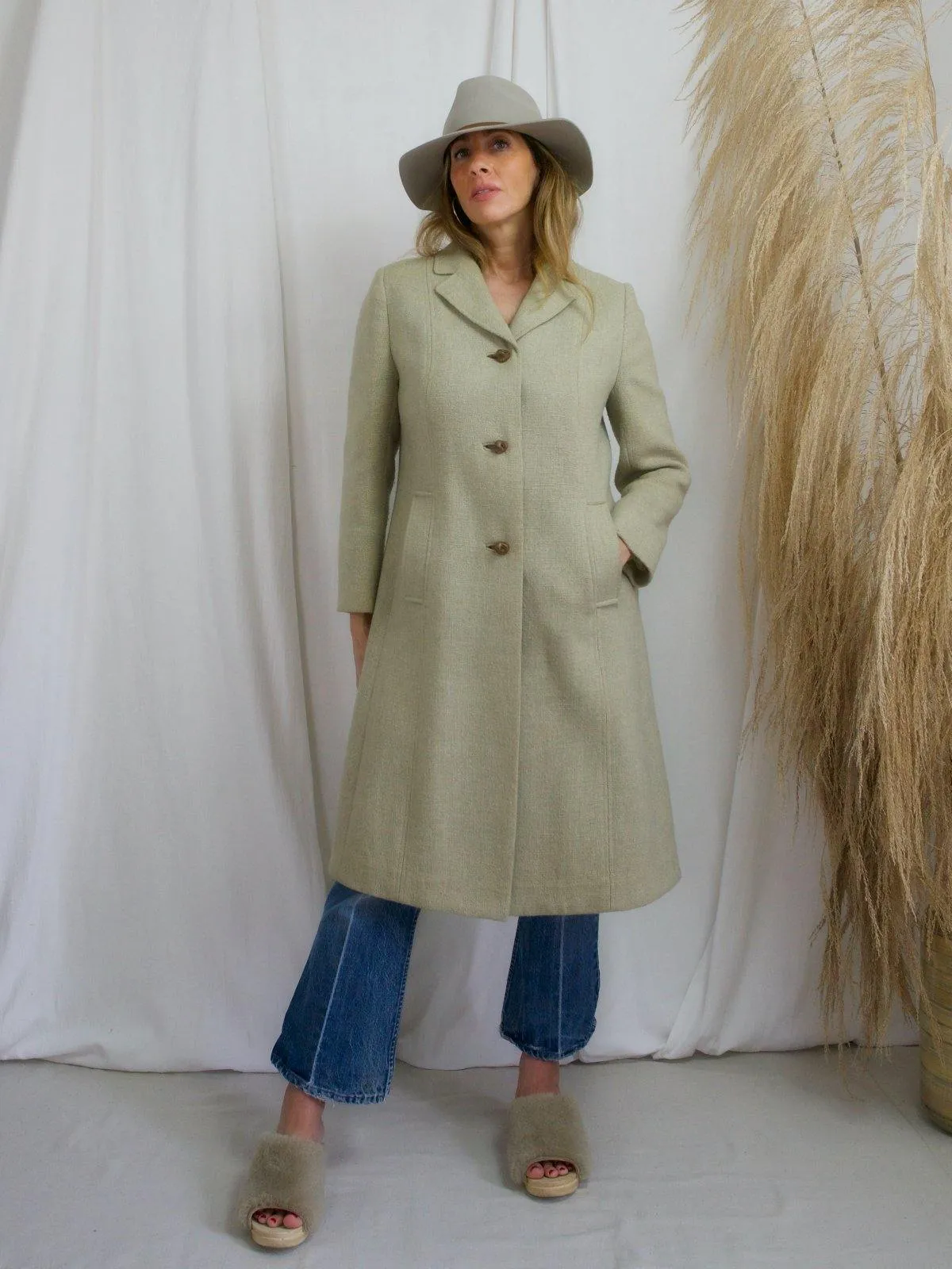 Vintage Pistachio Tailored Coat