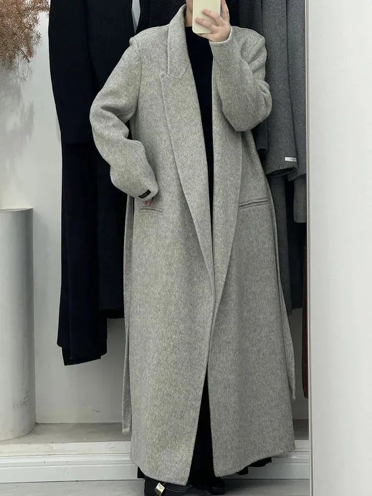 Women's Comfort Wraparound Wool Blend Coat