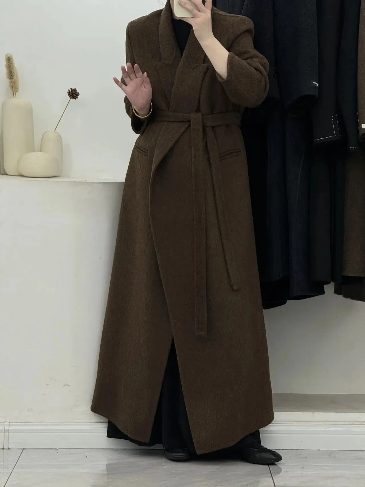 Women's Comfort Wraparound Wool Blend Coat