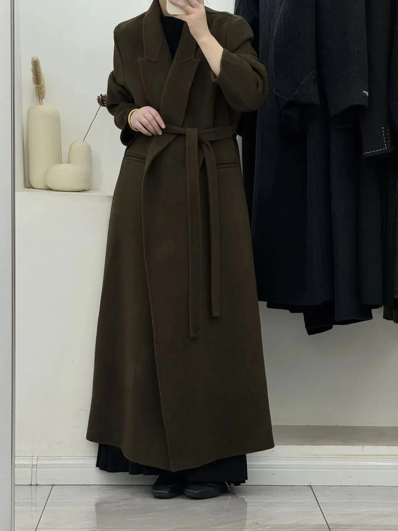 Women's Comfort Wraparound Wool Blend Coat